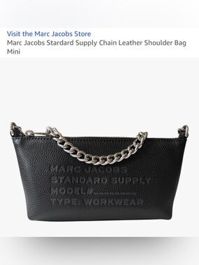 Marc Jacobs Black Pebbled Leather